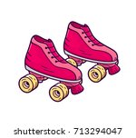 Image of In Line Skate on Yellow Background | Freebie.Photography