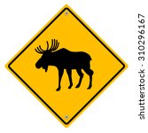 Moose Crossing Sign Free Stock Photo - Public Domain Pictures