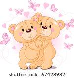 Teddy Bears Couple Vector Art & Graphics | freevector.com