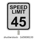 Speed Limit 45 Free Stock Photo - Public Domain Pictures