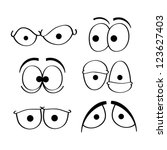 Vector Images, Illustrations and Cliparts: Cartoon eye set Vector ...