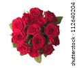 stock photo : Red roses bouquet on white background